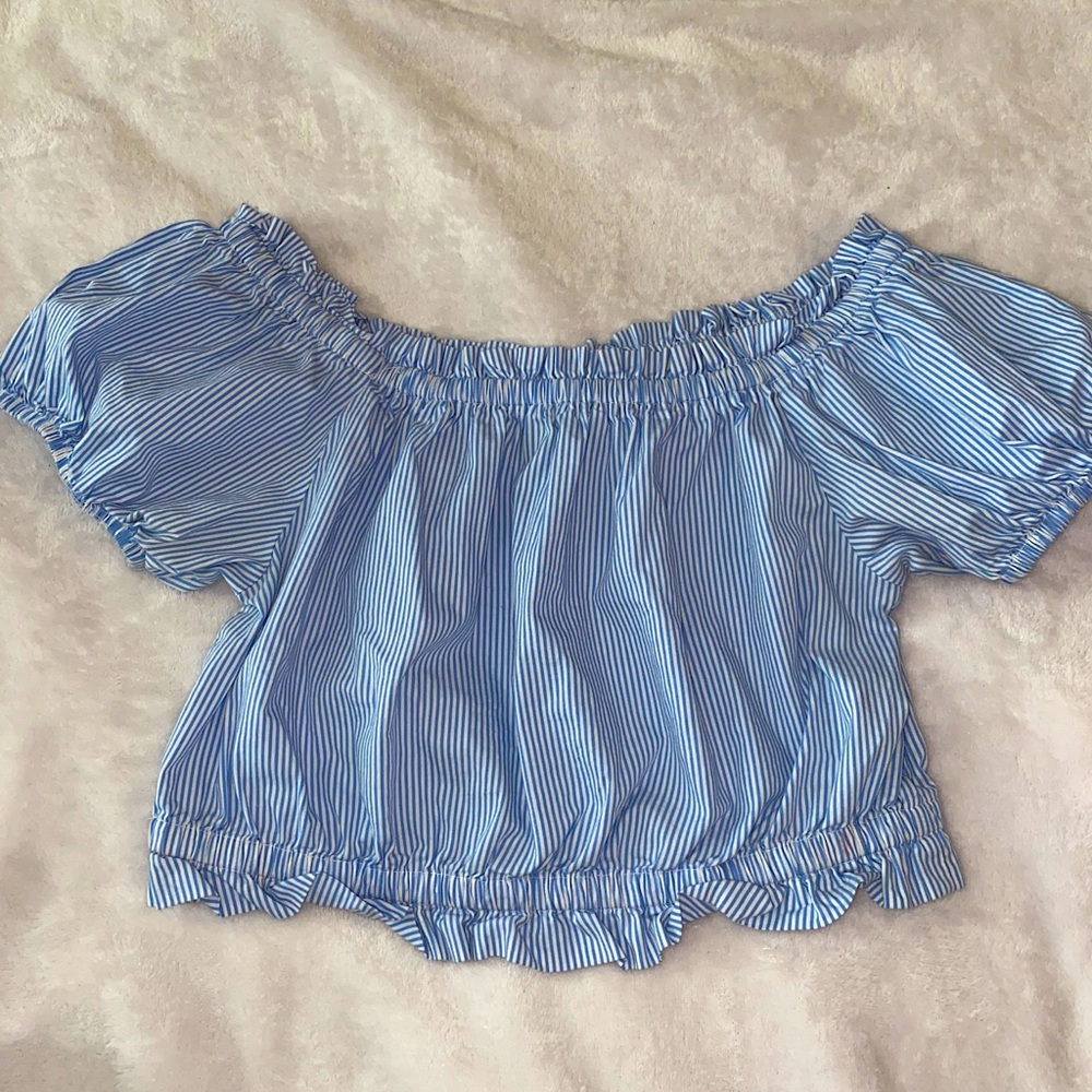 Forever 21 cropped blouse; off the shoulder